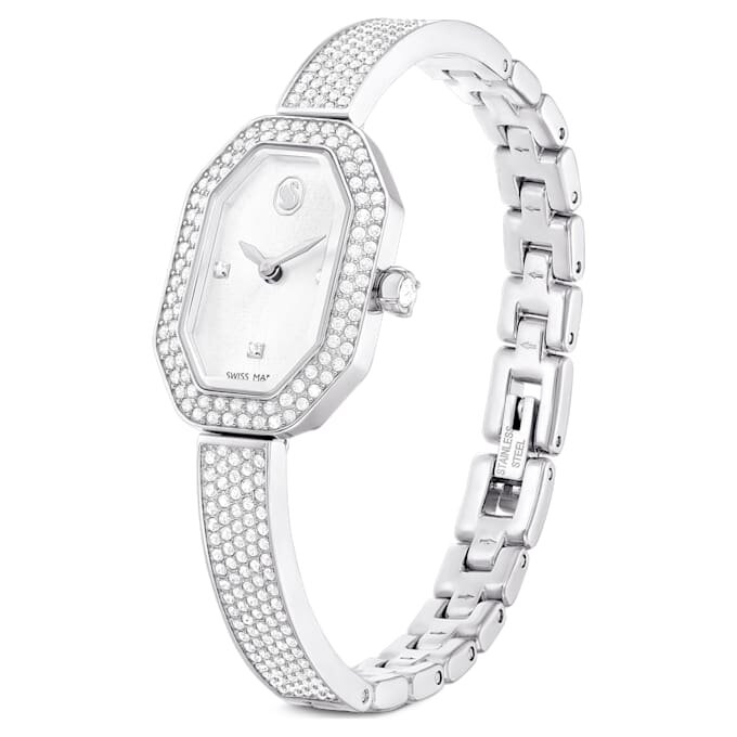 Dextera armbåndsur, fremstillet i Schweiz, metalarmbånd, sølvfarvet, rustfrit stål Dextera armbåndsur, fremstillet i Schweiz, metalarmbånd, sølvfarvet, rustfrit stål