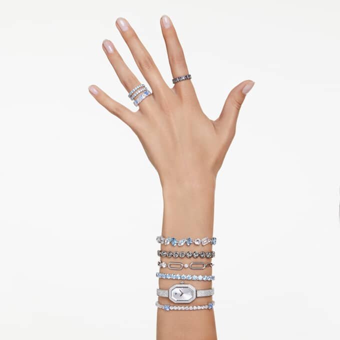 Dextera armbåndsur, fremstillet i Schweiz, metalarmbånd, sølvfarvet, rustfrit stål Dextera armbåndsur, fremstillet i Schweiz, metalarmbånd, sølvfarvet, rustfrit stål