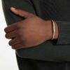 Dextera-armring i ottekantet form, rundslibede krystaller, hvid, forgyldt Dextera-armring i ottekantet form, rundslibede krystaller, hvid, forgyldt