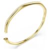 Dextera-armring i ottekantet form, rundslibede krystaller, hvid, forgyldt Dextera-armring i ottekantet form, rundslibede krystaller, hvid, forgyldt