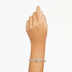 Dextera armring med magnetlås, hvid, guldbelagt Dextera armring med magnetlås, hvid, guldbelagt