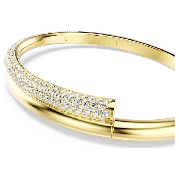 Dextera armring med magnetlås, hvid, guldbelagt Dextera armring med magnetlås, hvid, guldbelagt