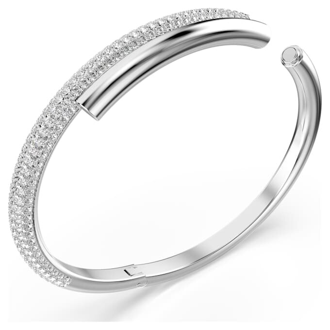 Dextera armring med magnetlås, hvid, rhodineret Dextera armring med magnetlås, hvid, rhodineret
