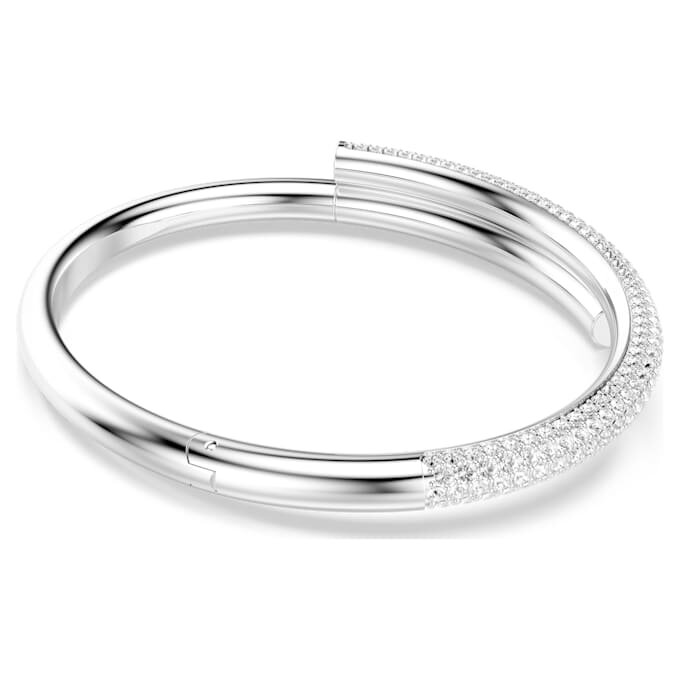 Dextera armring med magnetlås, hvid, rhodineret Dextera armring med magnetlås, hvid, rhodineret