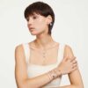 Dextera armring med pavé, hvid, rosaguldbelagt Dextera armring med pavé, hvid, rosaguldbelagt