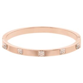 Dextera armring med pavé, hvid, rosaguldbelagt Dextera armring med pavé, hvid, rosaguldbelagt