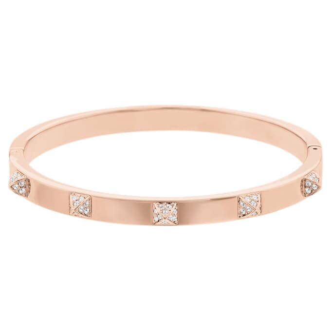 Dextera armring med pavé, hvid, rosaguldbelagt Dextera armring med pavé, hvid, rosaguldbelagt