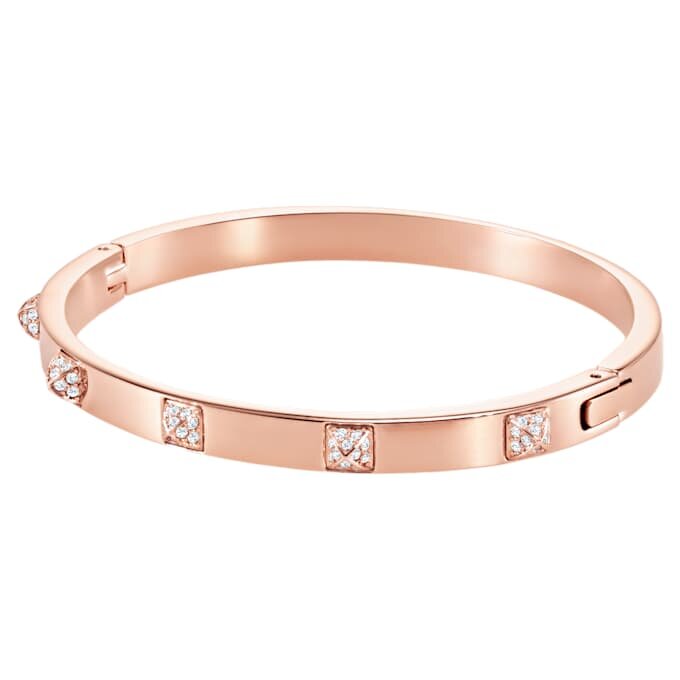 Dextera armring med pavé, hvid, rosaguldbelagt Dextera armring med pavé, hvid, rosaguldbelagt