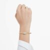 Dextera-armring med rundslibede krystaller, hvid, guldbelagt Dextera-armring med rundslibede krystaller, hvid, guldbelagt