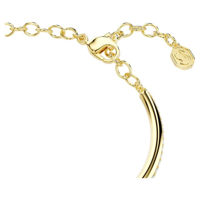 Dextera-armring med rundslibede krystaller, hvid, guldbelagt Dextera-armring med rundslibede krystaller, hvid, guldbelagt
