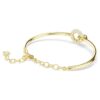 Dextera-armring med rundslibede krystaller, hvid, guldbelagt Dextera-armring med rundslibede krystaller, hvid, guldbelagt