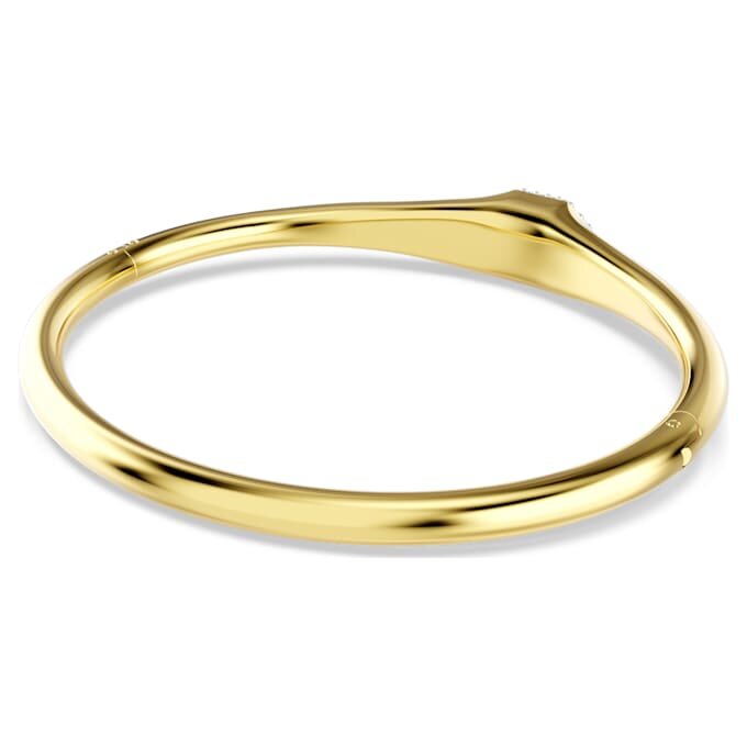 Dextera-armring med rundslibede krystaller, hvid, guldbelagt Dextera-armring med rundslibede krystaller, hvid, guldbelagt