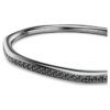 Dextera armring, ottekantet, rundslibet, hvid, rutheniumbelagt Dextera armring, ottekantet, rundslibet, hvid, rutheniumbelagt