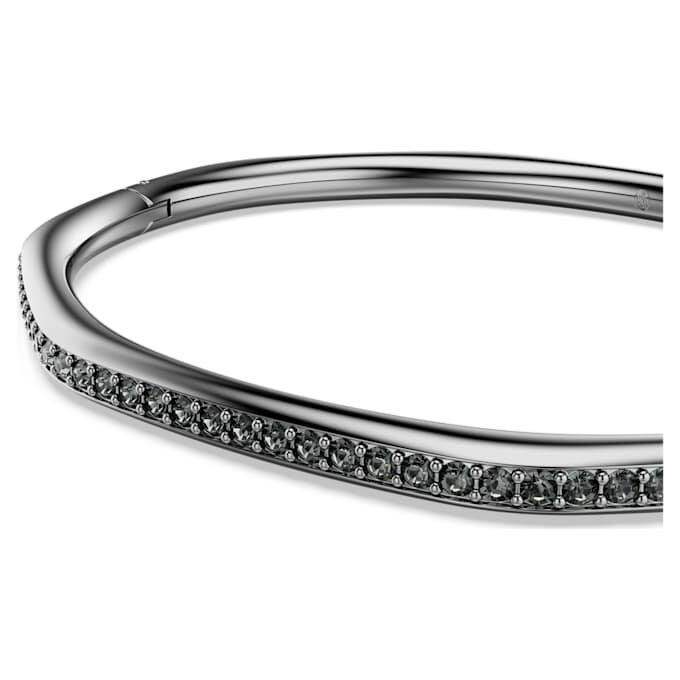 Dextera armring, ottekantet, rundslibet, hvid, rutheniumbelagt Dextera armring, ottekantet, rundslibet, hvid, rutheniumbelagt