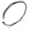 Dextera armring, ottekantet, rundslibet, hvid, rutheniumbelagt Dextera armring, ottekantet, rundslibet, hvid, rutheniumbelagt