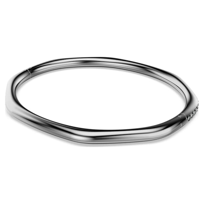 Dextera armring, ottekantet, rundslibet, hvid, rutheniumbelagt Dextera armring, ottekantet, rundslibet, hvid, rutheniumbelagt