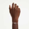 Dextera armring, rundslibet, hvid, rhodiumbelagt Dextera armring, rundslibet, hvid, rhodiumbelagt