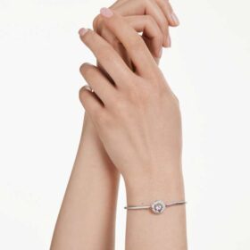 Dextera armring, rundslibet, hvid, rhodiumbelagt Dextera armring, rundslibet, hvid, rhodiumbelagt