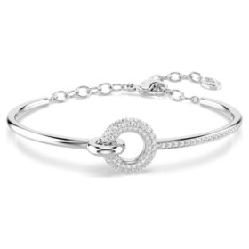 Dextera armring, rundslibet, hvid, rhodiumbelagt Dextera armring, rundslibet, hvid, rhodiumbelagt