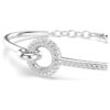 Dextera armring, rundslibet, hvid, rhodiumbelagt Dextera armring, rundslibet, hvid, rhodiumbelagt