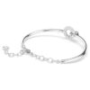 Dextera armring, rundslibet, hvid, rhodiumbelagt Dextera armring, rundslibet, hvid, rhodiumbelagt
