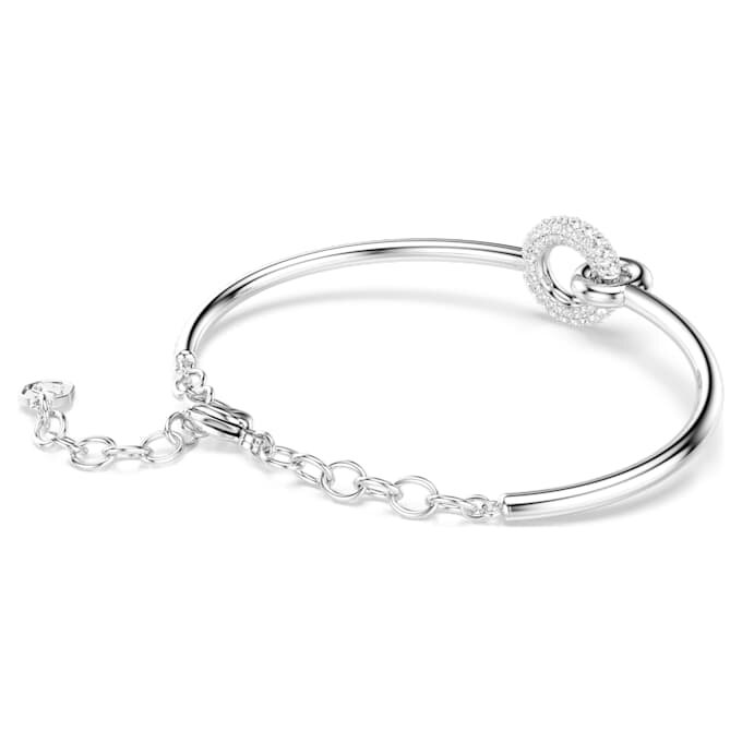 Dextera armring, rundslibet, hvid, rhodiumbelagt Dextera armring, rundslibet, hvid, rhodiumbelagt