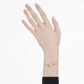 Dextera armring, rundslibet, hvid, rosaguldbelagt Dextera armring, rundslibet, hvid, rosaguldbelagt