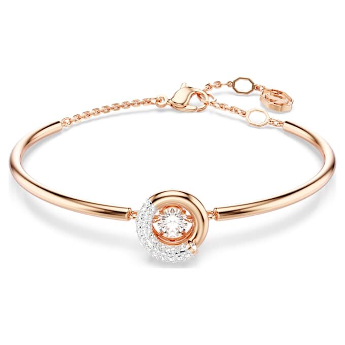 Dextera armring, rundslibet, hvid, rosaguldbelagt Dextera armring, rundslibet, hvid, rosaguldbelagt