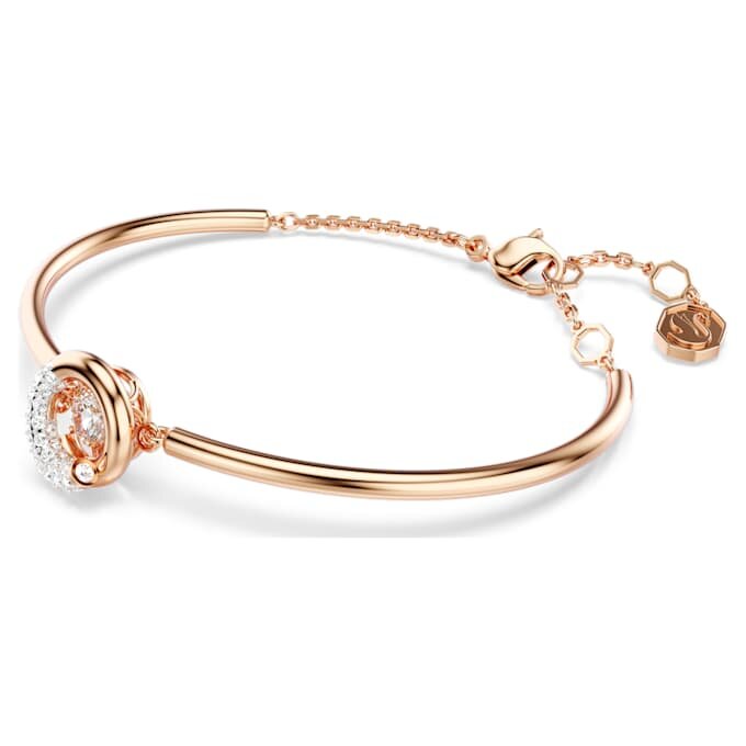 Dextera armring, rundslibet, hvid, rosaguldbelagt Dextera armring, rundslibet, hvid, rosaguldbelagt