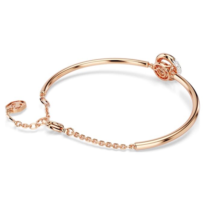 Dextera armring, rundslibet, hvid, rosaguldbelagt Dextera armring, rundslibet, hvid, rosaguldbelagt
