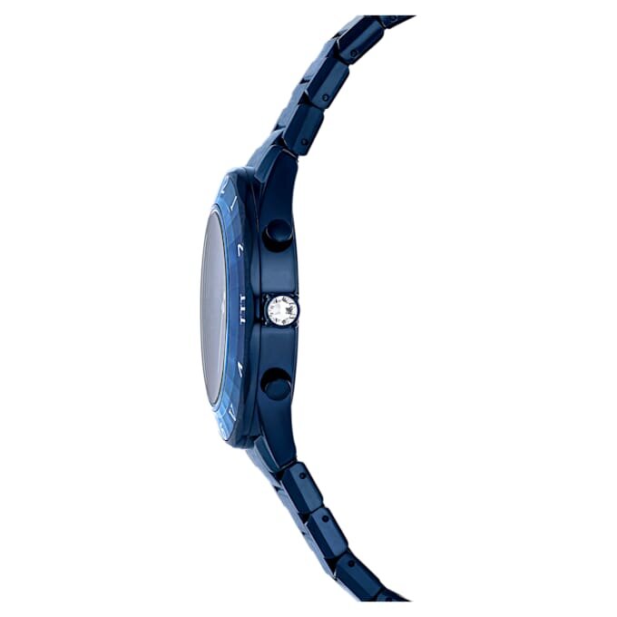 Dextera Chrono-ur 39 mm, Swiss Made, metalarmbånd, blå, blå finish Dextera Chrono-ur 39 mm, Swiss Made, metalarmbånd, blå, blå finish