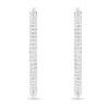Dextera hoopøreringe med pavé, store, hvide, rhodinerede Dextera hoopøreringe med pavé, store, hvide, rhodinerede