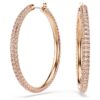Dextera hoopøreringe med pavé, store, hvide, rosaguldbelagte Dextera hoopøreringe med pavé, store, hvide, rosaguldbelagte