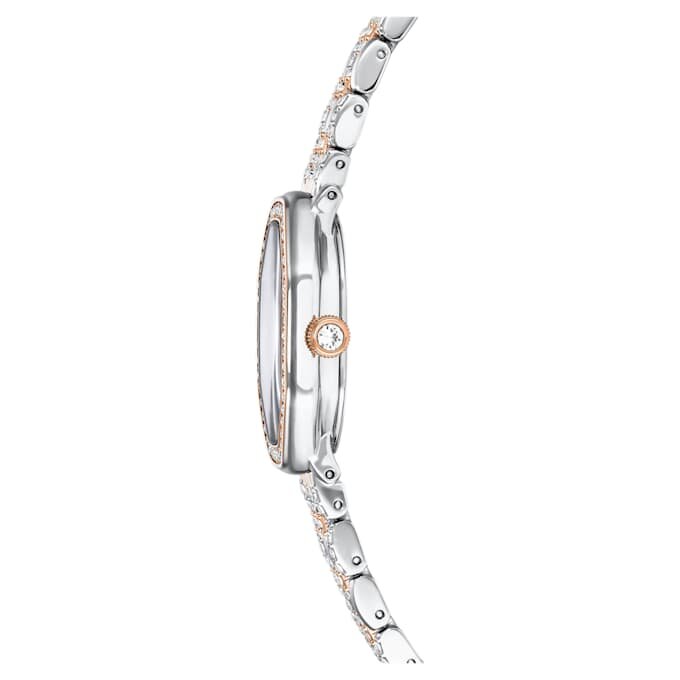 Dextera Octagon-ur, Swiss Made, metalarmbånd, sølvfarvet, rosaguld-farvet finish Dextera Octagon-ur, Swiss Made, metalarmbånd, sølvfarvet, rosaguld-farvet finish