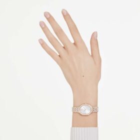 Dextera Octagon-ure, Swiss Made, metalarmbånd, guldfarvet, finish i rosaguld