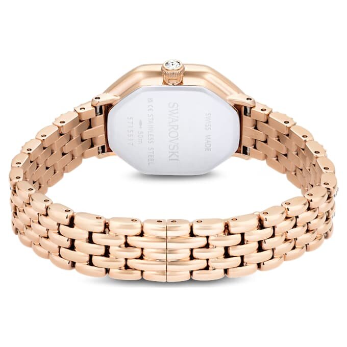 Dextera Octagon-ure, Swiss Made, metalarmbånd, guldfarvet, finish i rosaguld Dextera Octagon-ure, Swiss Made, metalarmbånd, guldfarvet, finish i rosaguld