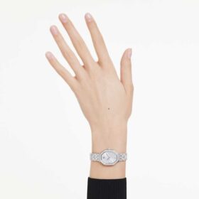 Dextera Octagon-ure, Swiss Made, metalarmbånd, sølvfarvet, rustfrit stål