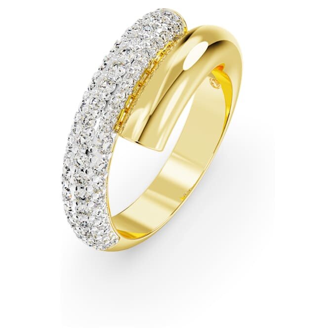 Dextera-ring, hvid, forgyldt Dextera-ring, hvid, forgyldt