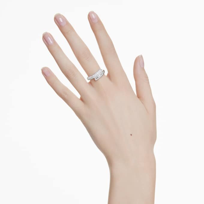 Dextera-ring, hvid, rhodineret Dextera-ring, hvid, rhodineret