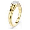 Dextera-ring med blandede slibninger, hvid, forgyldt Dextera-ring med blandede slibninger, hvid, forgyldt