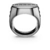 Dextera-ring, ottekantet form, rundslibet, sort, rutheniumbelagt Dextera-ring, ottekantet form, rundslibet, sort, rutheniumbelagt