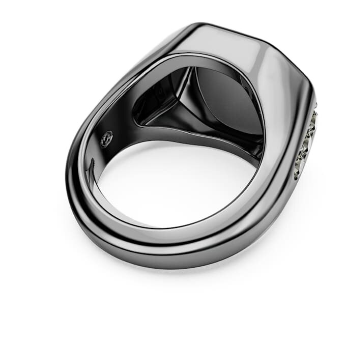 Dextera-ring, ottekantet form, rundslibet, sort, rutheniumbelagt Dextera-ring, ottekantet form, rundslibet, sort, rutheniumbelagt