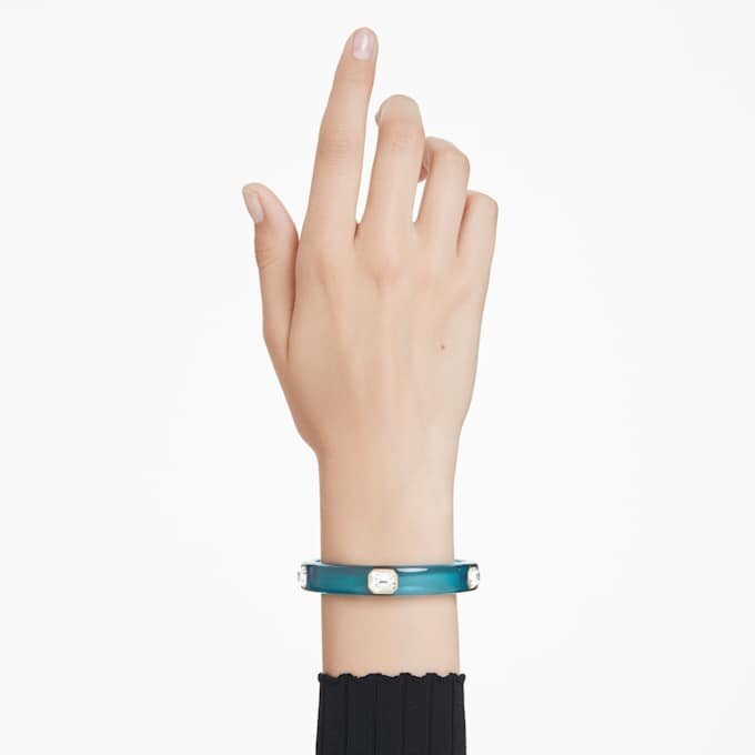 Dulcis armring med ottekantet slibning, blå, guldbelagt Dulcis armring med ottekantet slibning, blå, guldbelagt