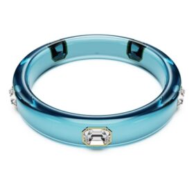 Dulcis armring med ottekantet slibning, blå, guldbelagt Dulcis armring med ottekantet slibning, blå, guldbelagt