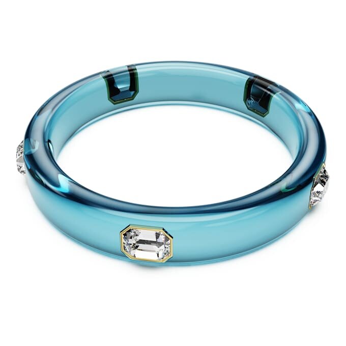 Dulcis armring med ottekantet slibning, blå, guldbelagt Dulcis armring med ottekantet slibning, blå, guldbelagt