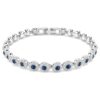 En Angelic-armbånd med runde slibninger, blå, rhodiumbelagt En Angelic-armbånd med runde slibninger, blå, rhodiumbelagt
