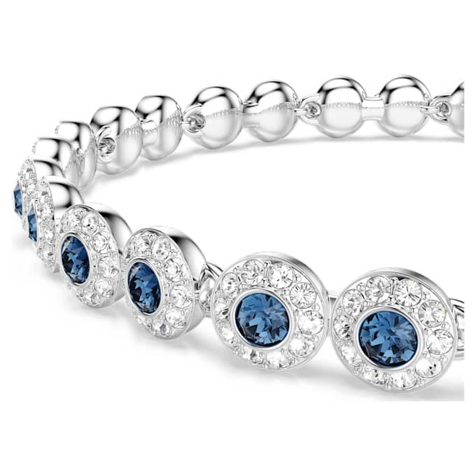 En Angelic-armbånd med runde slibninger, blå, rhodiumbelagt En Angelic-armbånd med runde slibninger, blå, rhodiumbelagt