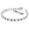 En Angelic-armbånd med runde slibninger, blå, rhodiumbelagt En Angelic-armbånd med runde slibninger, blå, rhodiumbelagt