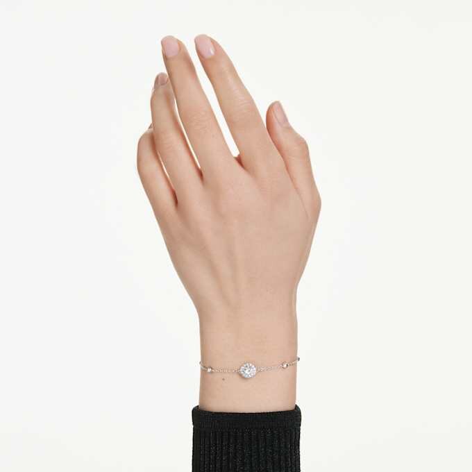 En Angelic armbånd, rundslibet, hvid, rhodineret En Angelic armbånd, rundslibet, hvid, rhodineret