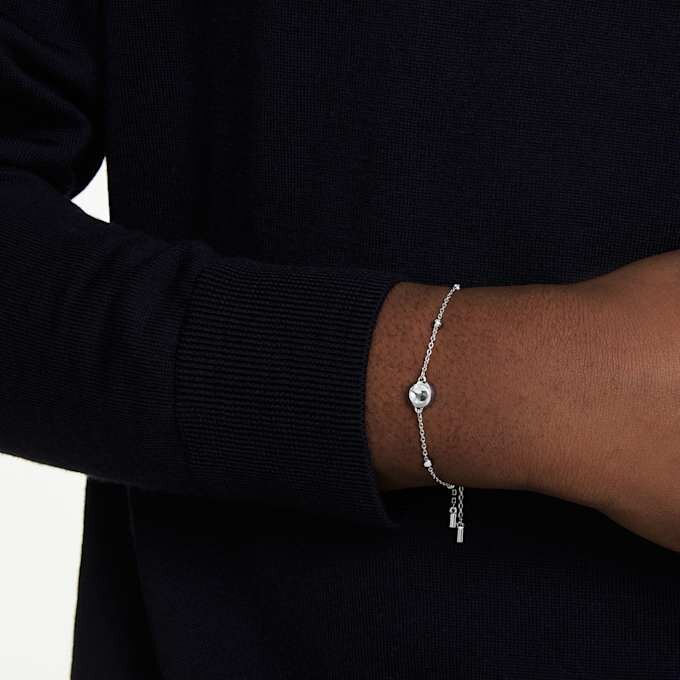 En Angelic armbånd, rundslibet, hvid, rhodineret En Angelic armbånd, rundslibet, hvid, rhodineret